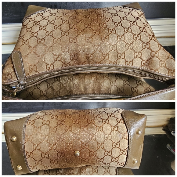 Gucci Metallic Monogram Heart Bit Hobo Bag - Picture 9 of 15
